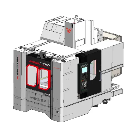 Wiesser NV850 APC Çift Palet CNC Dik İşleme Merkezi